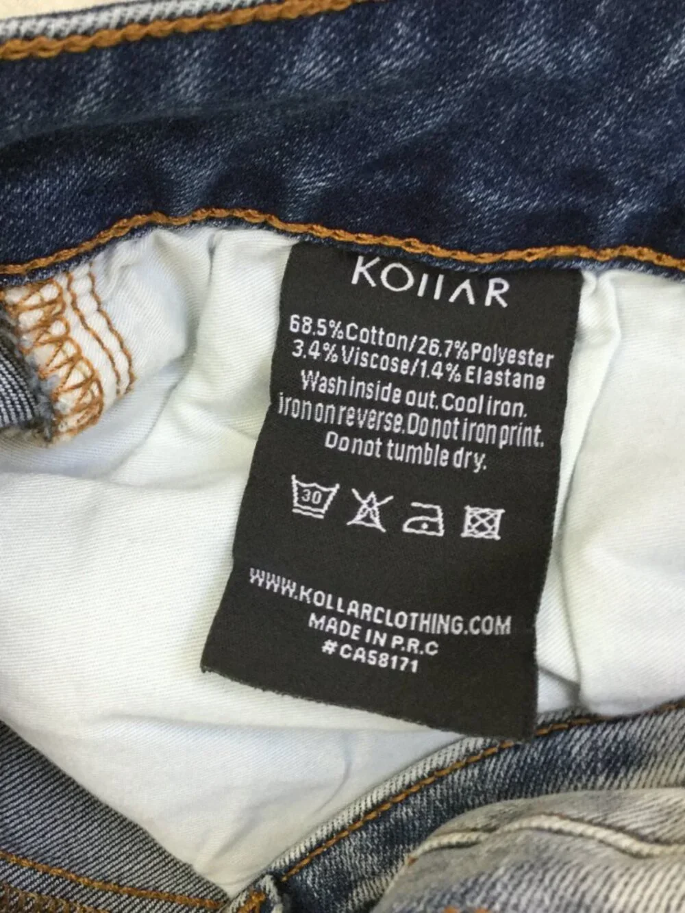 Kollar 203 Rockstars Classic Skinny Distressed Jean 34